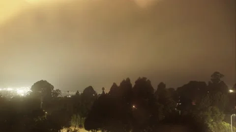 Smokey Sunset Stock Footage 142093740