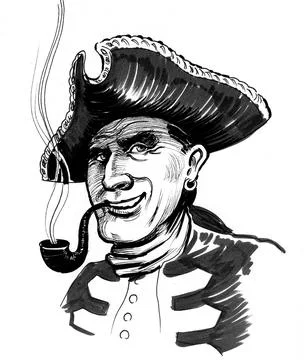 Smokin pirate Stock Illustration