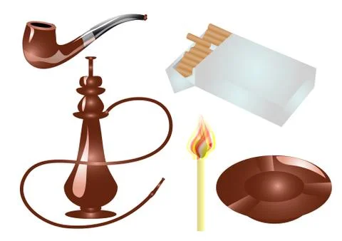 Smoking accessories Stock Illustration