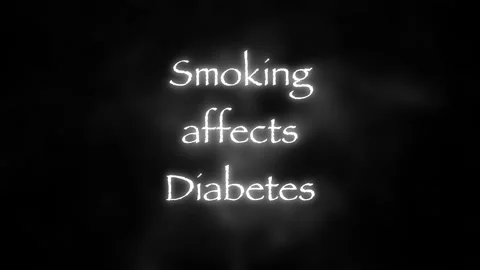 Smoking affects diabetes Vídeo Stock 237801717