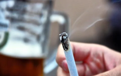 Smoking and drinking 写真素材