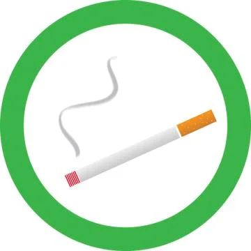 Smoking area sign Stock Illustration
