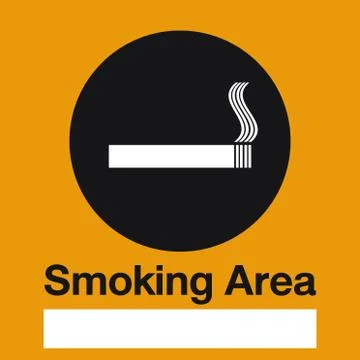 Smoking area sign Stock Illustration