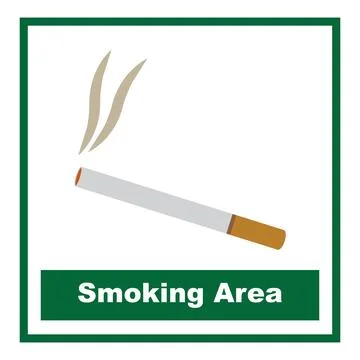 Smoking area sign Stock Illustration