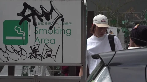 Smoking Area, Tokyo Stock Footage 74168951