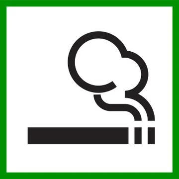 Smoking area vector icon, cigarette smokers zone. Smoking permitted, raucherz Stock Illustration