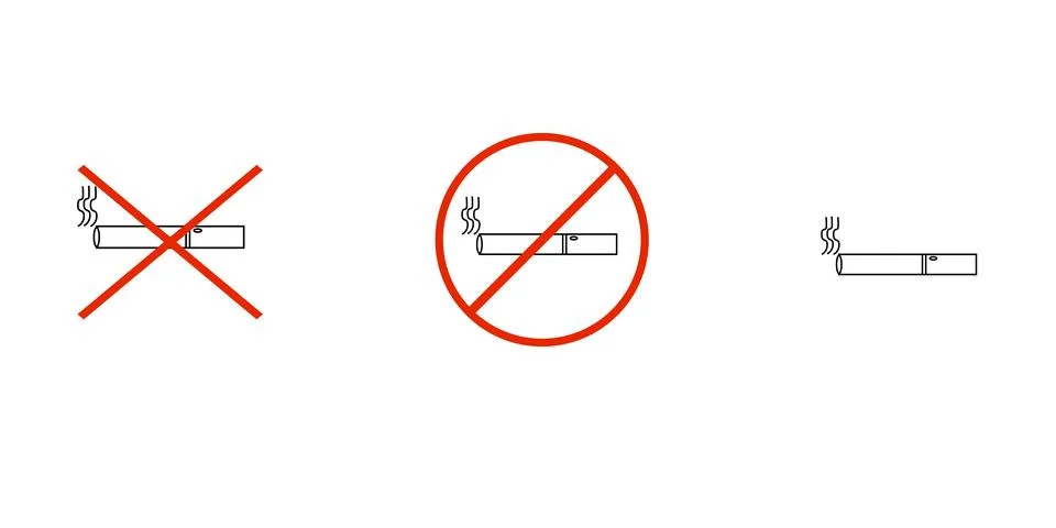 Smoking ban - cigarette icon vector illustration Stock Illustration
