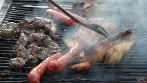 Smoking barbecue Stock-Footage 8562292