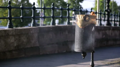 Smoking bin Stock Footage 57223251