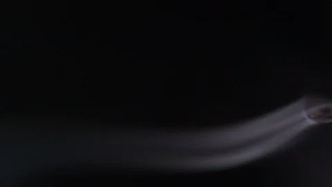 Smoking On Black Screen Stock Footage 106677644