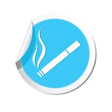 Smoking BLUE LABEL Stock Illustration