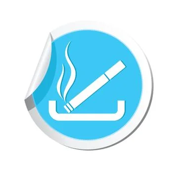 Smoking BLUE LABEL Stock Illustration