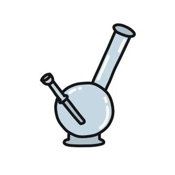 Smoking bong doodle icon, vector illustration Stock Illustration