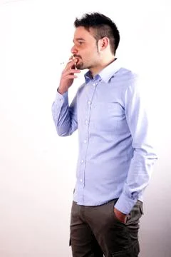 Smoking boy Stock Photos