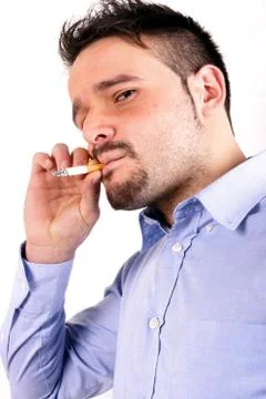 Smoking boy Stock Photos