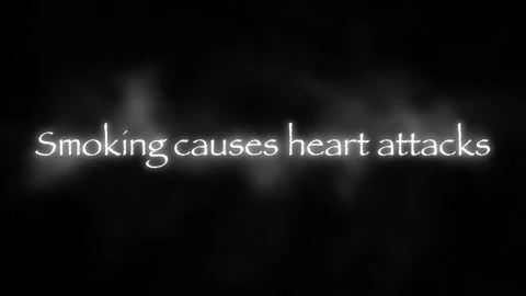 Smoking causes heart attacks Video stock 237801704