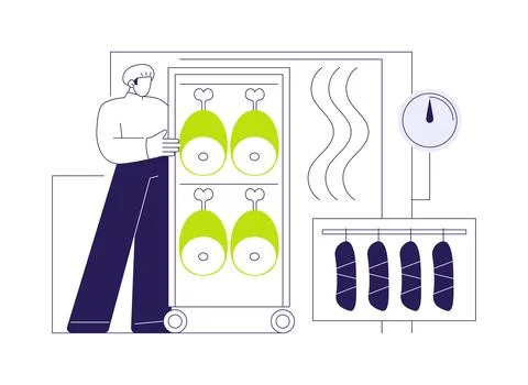 Smoking chamber abstract concept vector illustration. Stockillustratie