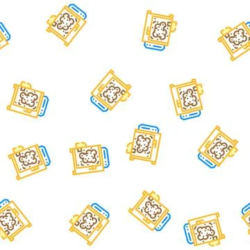 Smoking chamber vector seamless pattern Stock Illustration