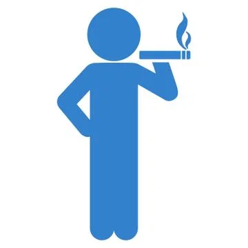 Smoking Character Icon Stock Illustration