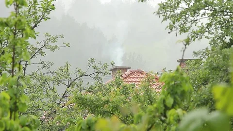 Smoking chimney Stock Footage 76020075