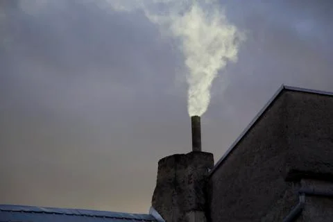 Smoking chimney Stock Photos
