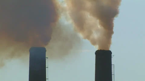 Smoking chimneys Stock Footage 27190982