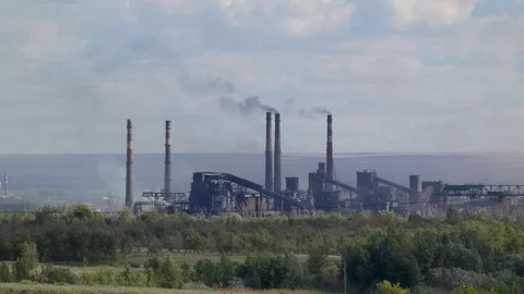Smoking chimneys Stock Footage 111573193