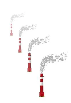 Smoking chimneys Stock Illustration