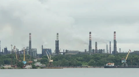 Smoking chimneys,  Time-lapse Video stock 51716904