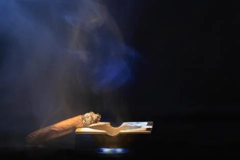 Smoking cigar Stock Photos