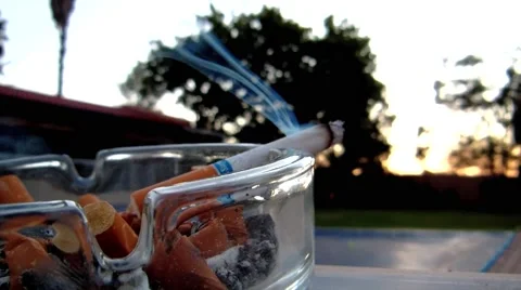 Smoking Cigarette - Close Up Video stock 41575808