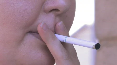 SMOKING A CIGARETTE Stock Footage 545874
