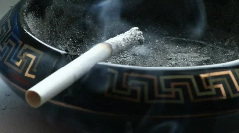 Smoking cigarette Stock Footage