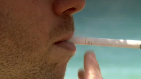 Smoking cigarette Stock Footage 712167