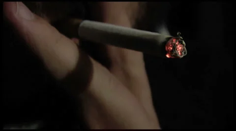 Smoking cigarette Stock Footage