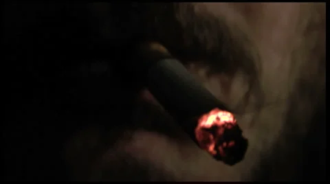 Smoking cigarette Stock Footage 1182121