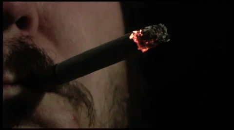 Smoking cigarette Stock Footage 1182123