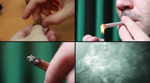 Smoking a cigarette Stock Footage 8952876