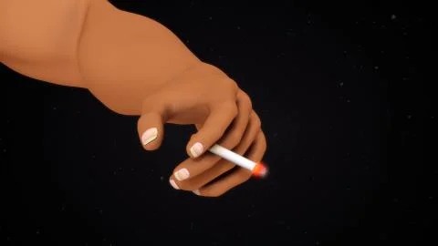 Smoking cigarette Stock Illustration