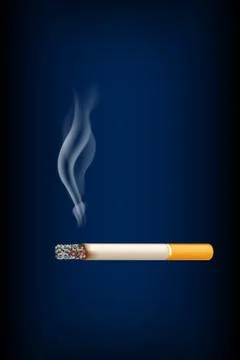 Smoking cigarette Stock Illustration