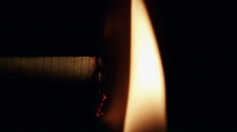 Smoking a cigarette. Macro Stock Footage 40240988