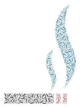 Smoking Cigarette Vector Composition of Self Recursion Items Stock Illustration