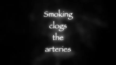 Smoking clogs the arteries Stock Footage 237801690