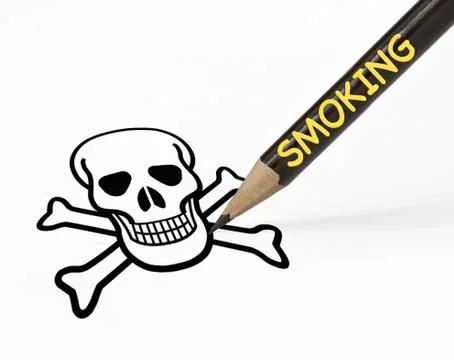 Smoking to death Stock Illustration