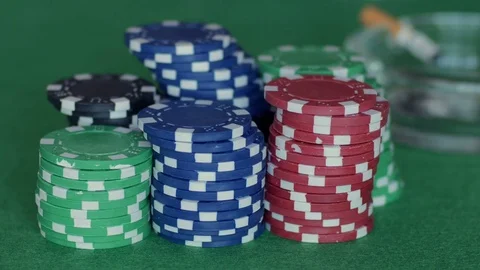 Smoking, drinking, playing poker Stock Footage 70210483