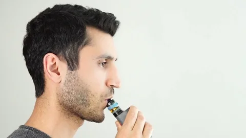 Smoking electronic cigarette Stock Footage 108492321