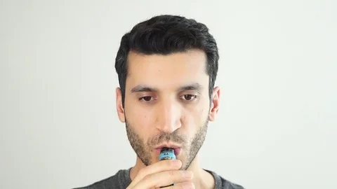 Smoking electronic cigarette Stock Footage 108492352