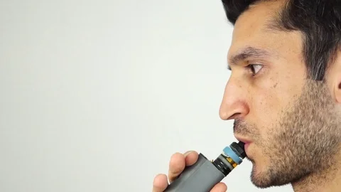 Smoking electronic cigarette Stock Footage 108492388