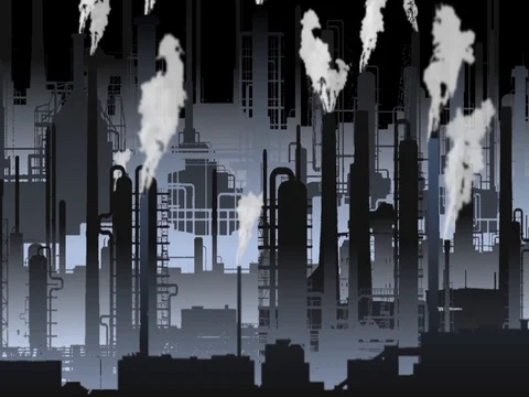 Smoking factories Stock Footage 78557000
