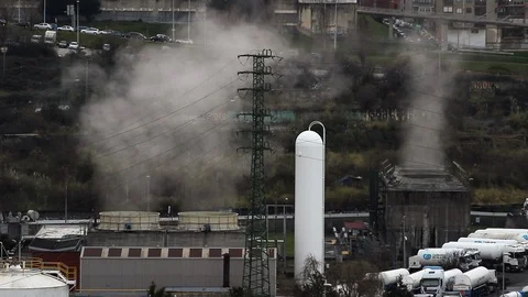 Smoking Factory Video stock 91464811